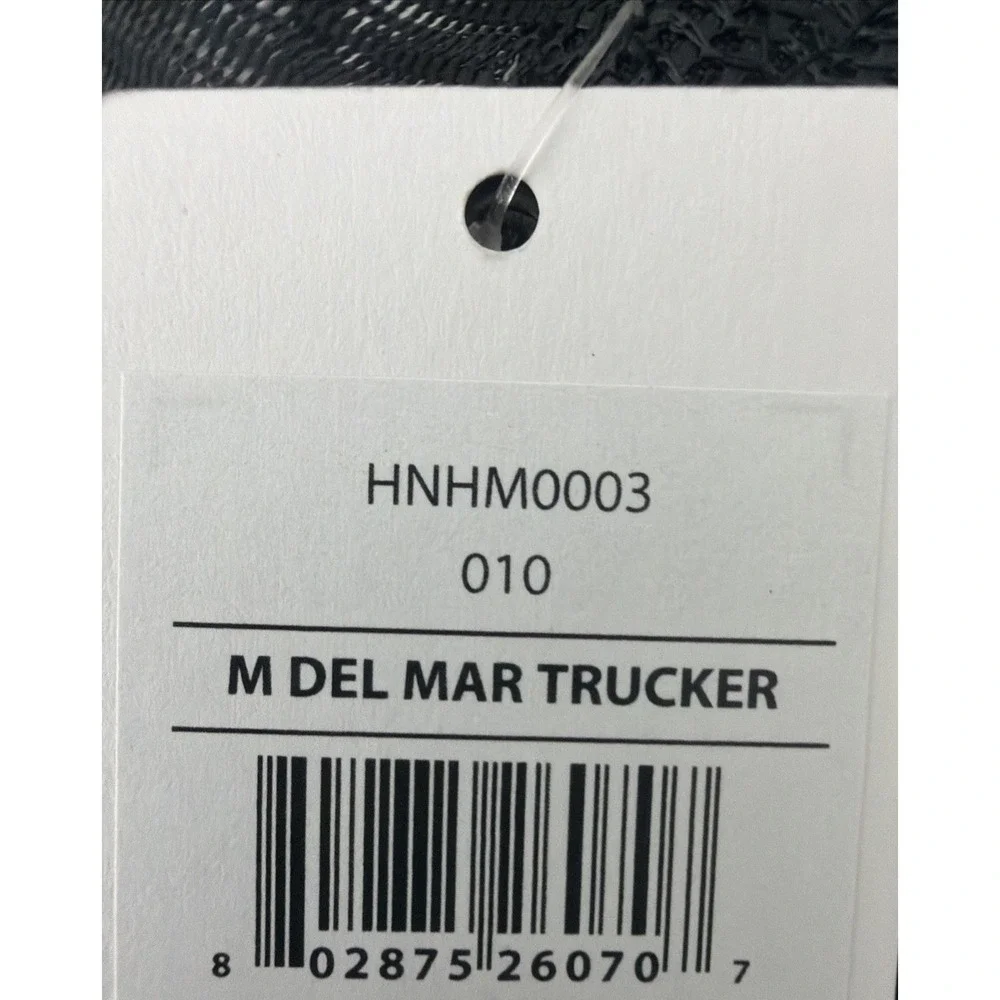 Hurley Men's M Del Mar Trucker Hat All Black Snapback Mesh Back Cap One Size New
